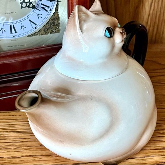 VTG Norcrest Siamese Cat Teapot - Picture 7 of 10